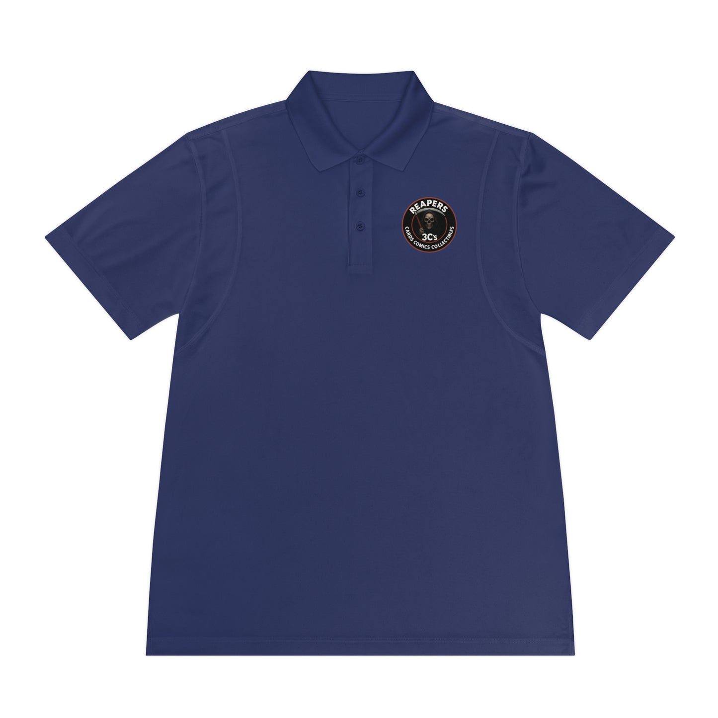 Reapers 3C’s Men’s Sport Polo Shirt OG Grim Reaper Logo– Moisture-Wicking Performance Polo | Veteran Owned