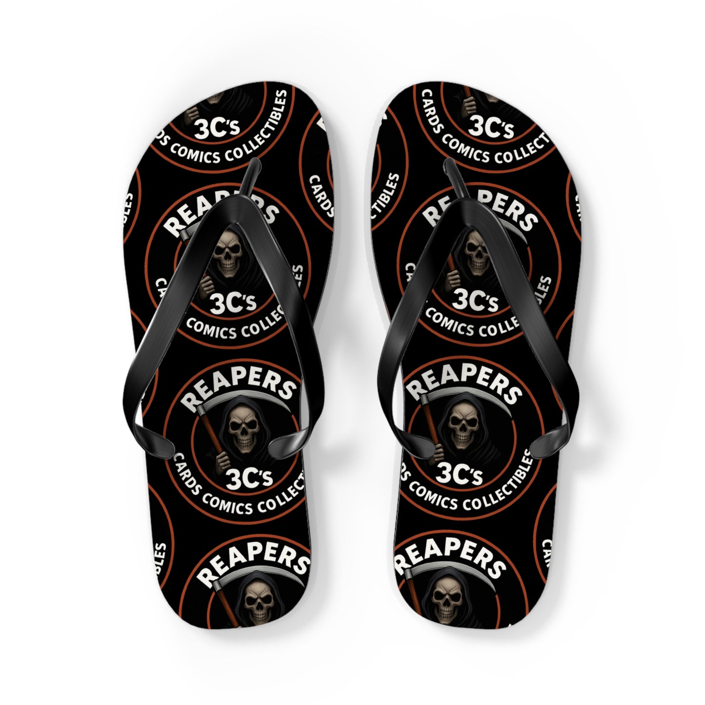 Reapers 3C’s Flip-Flops – OG Grim Reaper Logo Sandals | Veteran Owned