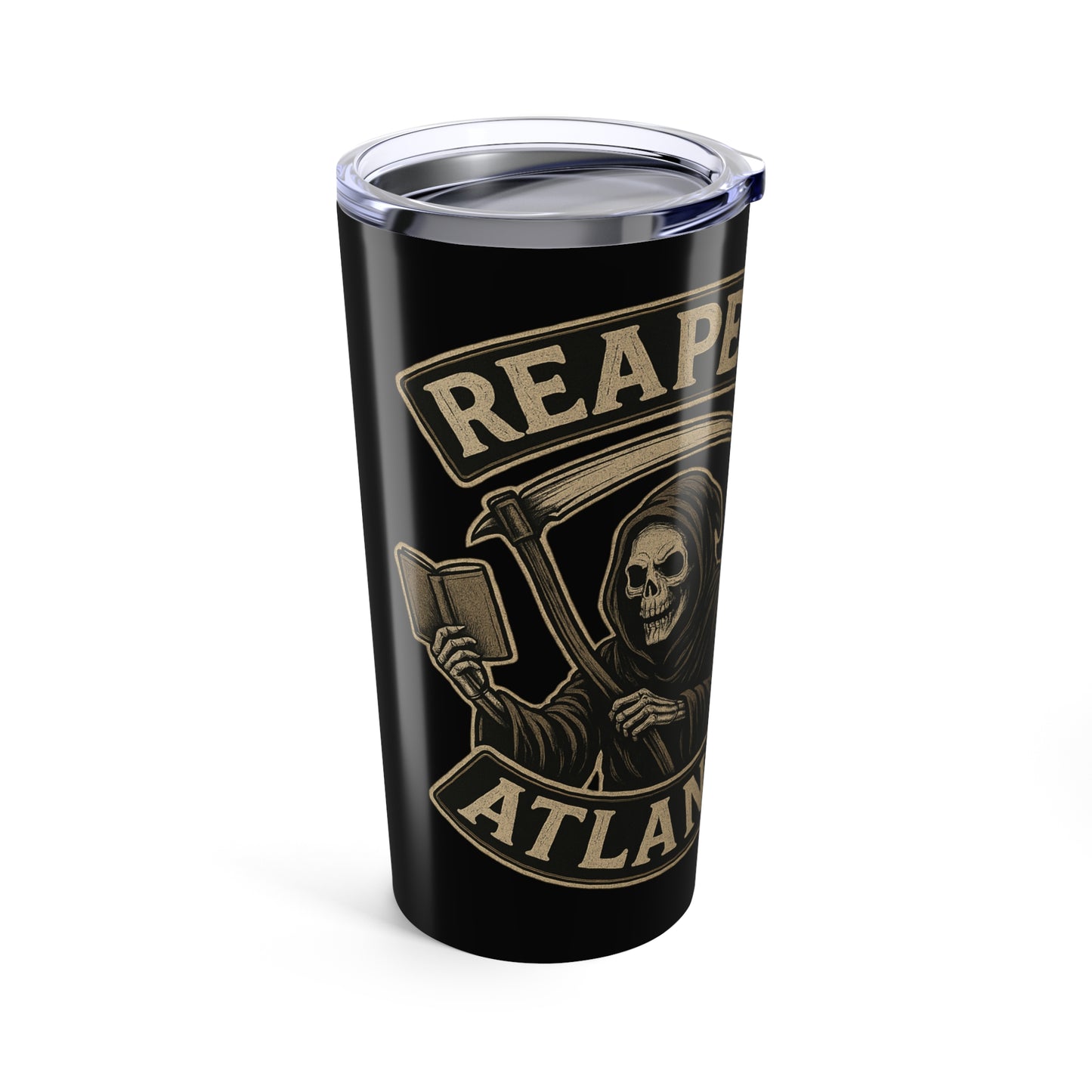 Reapers 3C’s 20 oz Tumbler – Grim Reaper "MC" Style Logo Travel Cup | Veteran Owned