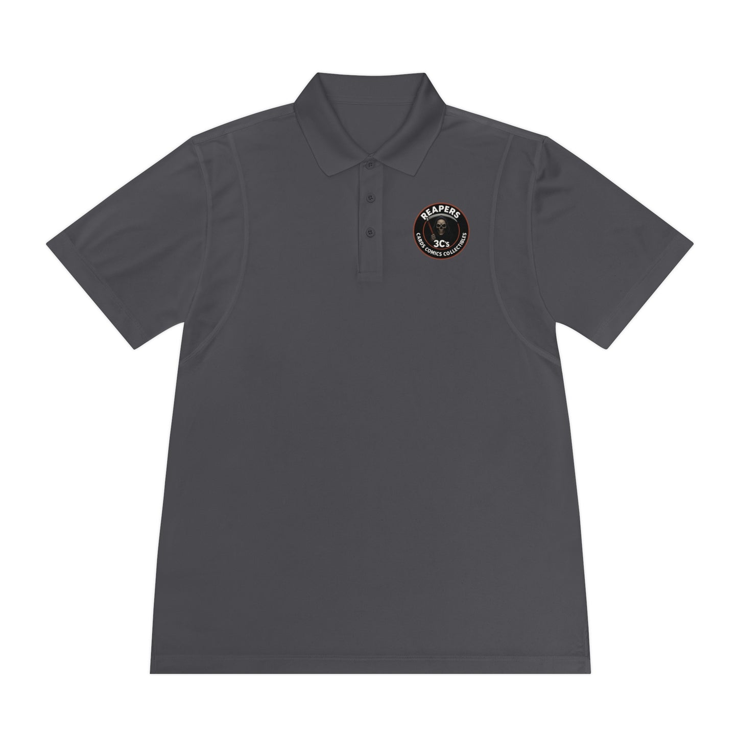 Reapers 3C’s Men’s Sport Polo Shirt OG Grim Reaper Logo– Moisture-Wicking Performance Polo | Veteran Owned