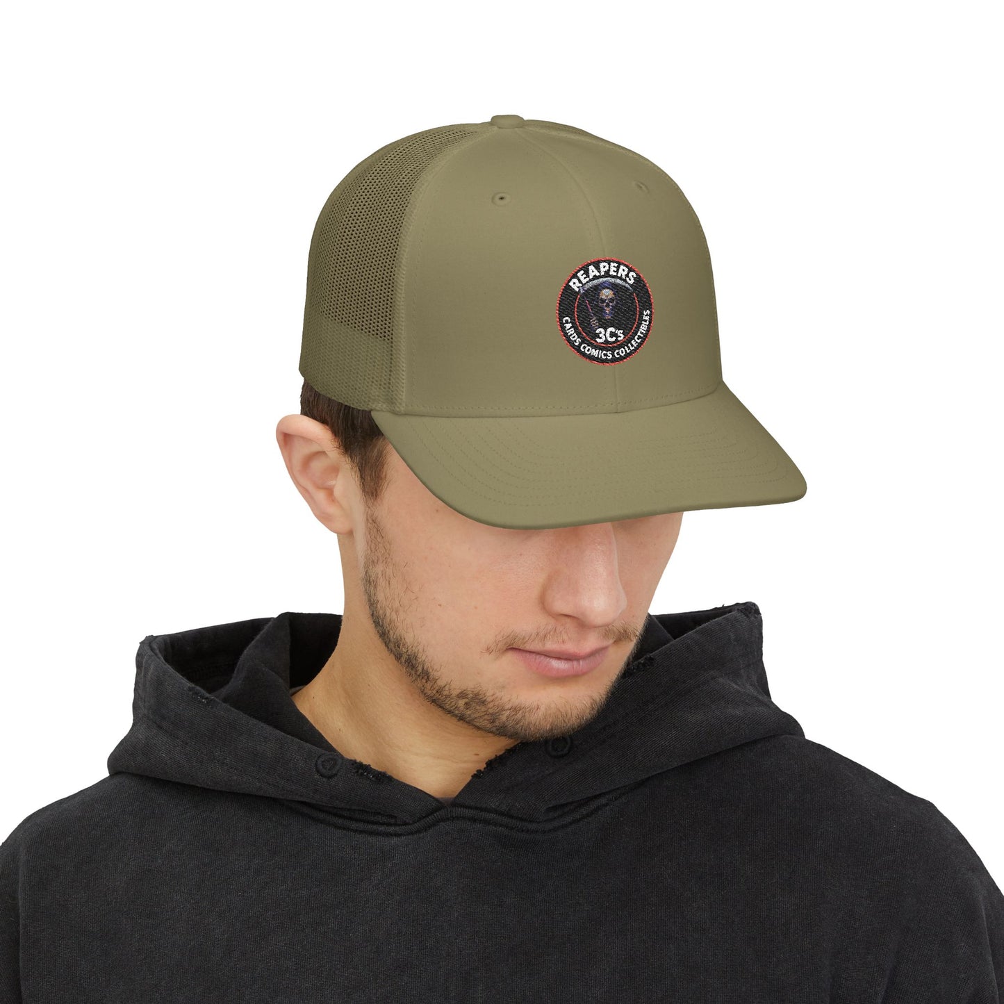 Reapers 3C’s Trucker Hat – Grim Reaper OG Logo Mesh Cap | Veteran Owned Streetwear