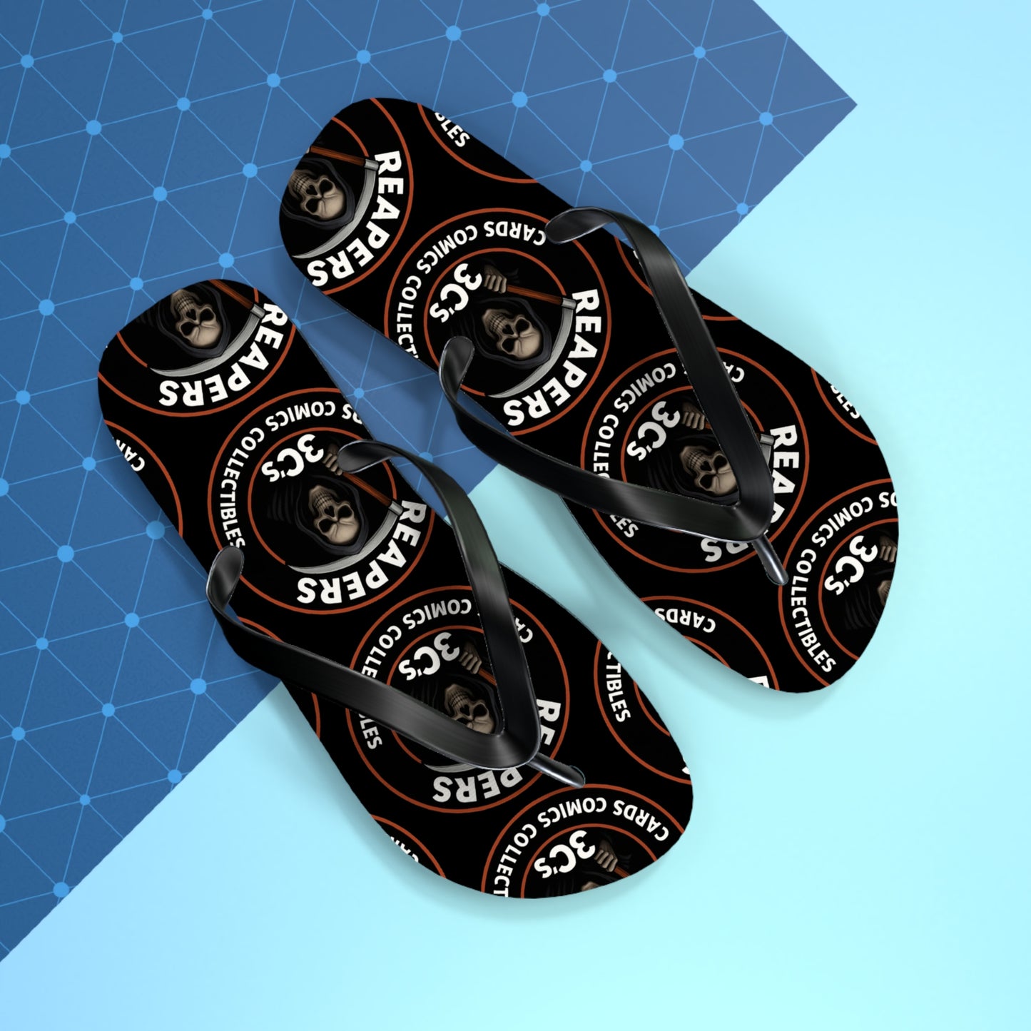 Reapers 3C’s Flip-Flops – OG Grim Reaper Logo Sandals | Veteran Owned