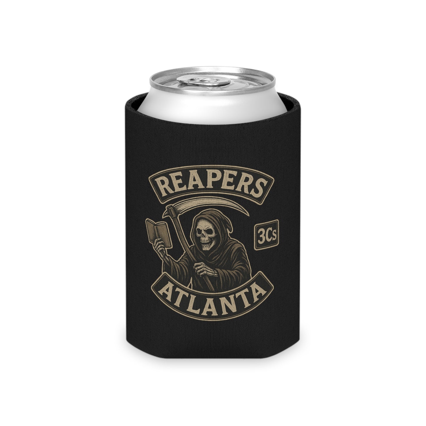Reapers 3C’s Can Koozie – Grim Reaper "MC" Logo Can Cooler | Veteran Owned