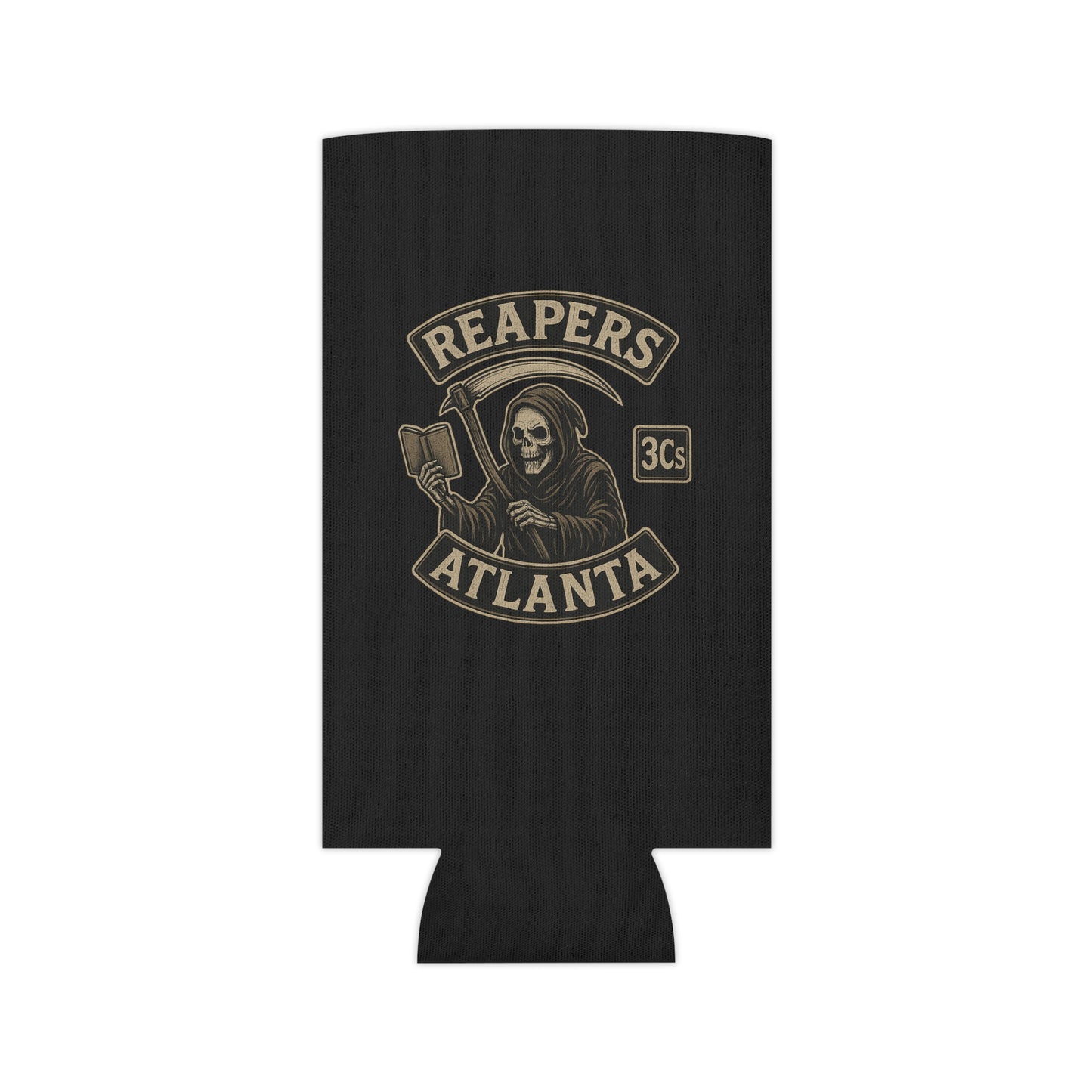 Reapers 3C’s Can Koozie – Grim Reaper "MC" Logo Can Cooler | Veteran Owned