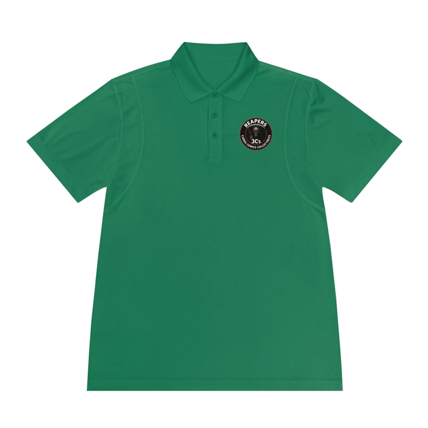 Reapers 3C’s Men’s Sport Polo Shirt OG Grim Reaper Logo– Moisture-Wicking Performance Polo | Veteran Owned