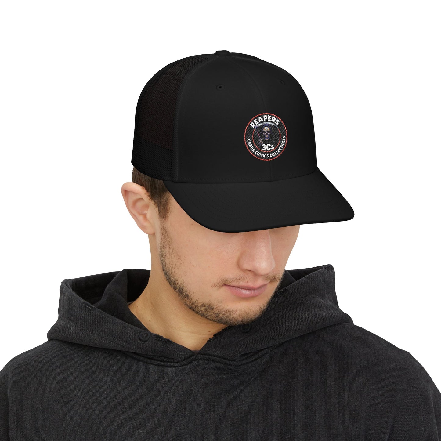 Reapers 3C’s Trucker Hat – Grim Reaper OG Logo Mesh Cap | Veteran Owned Streetwear