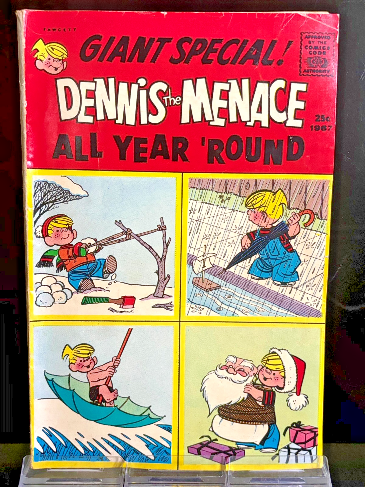Dennis the Menace Giant Comics Lot #39 46 47 49 50 65 G/VG 1960s Fawcett Key