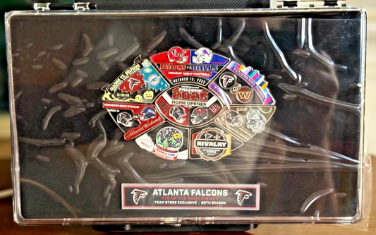 2025 Atlanta Falcons “Pin of the Game” Complete Set – 60th Season