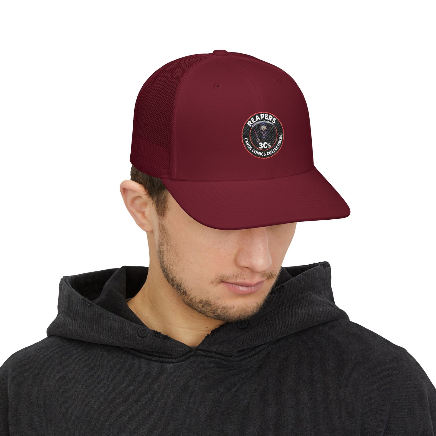 Reapers 3C’s Trucker Hat – Grim Reaper OG Logo Mesh Cap | Veteran Owned Streetwear