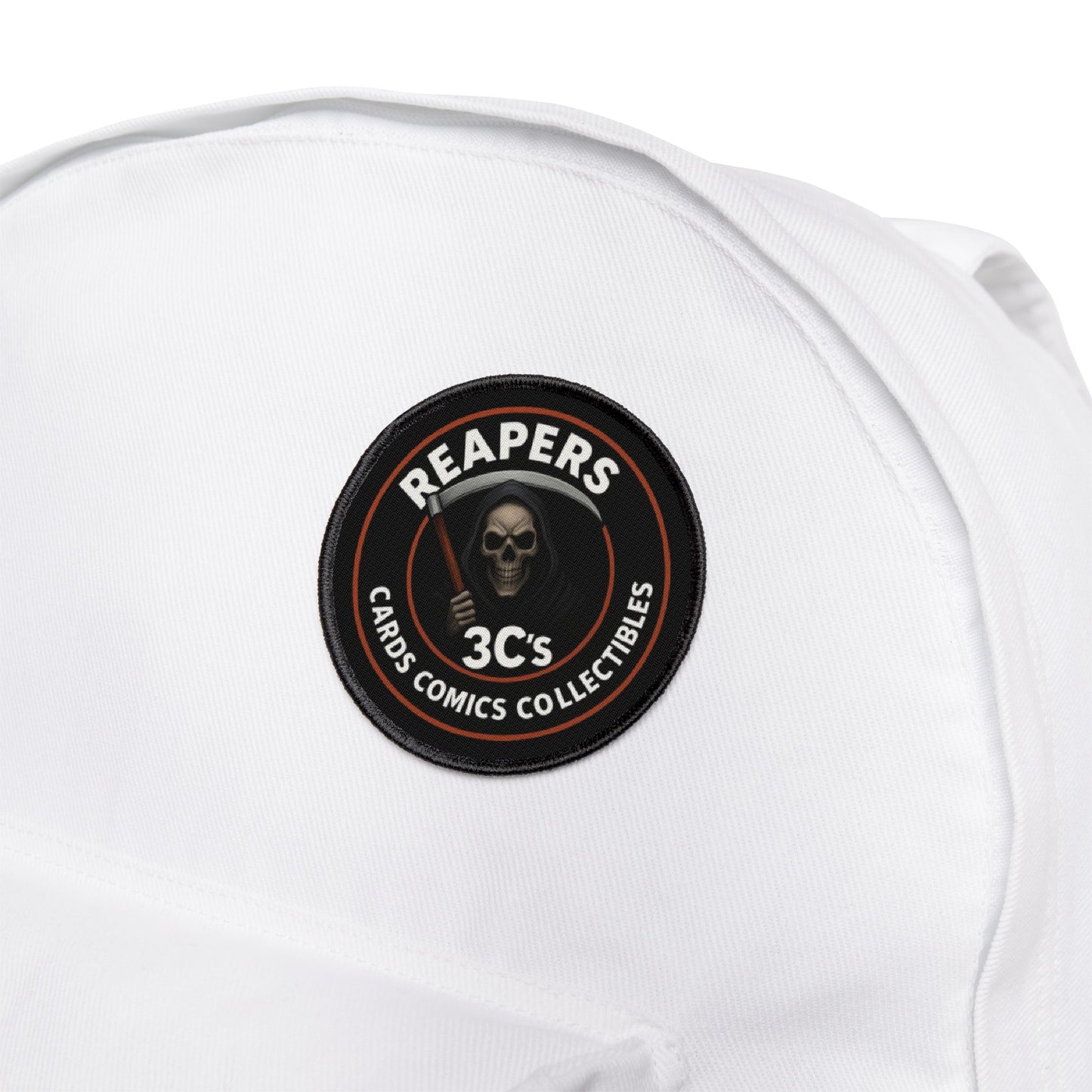 Reapers 3C’s Iron-On Patch – Grim Reaper Logo for Jackets, Vests & Collectors | Customizable Comic Club Accessory