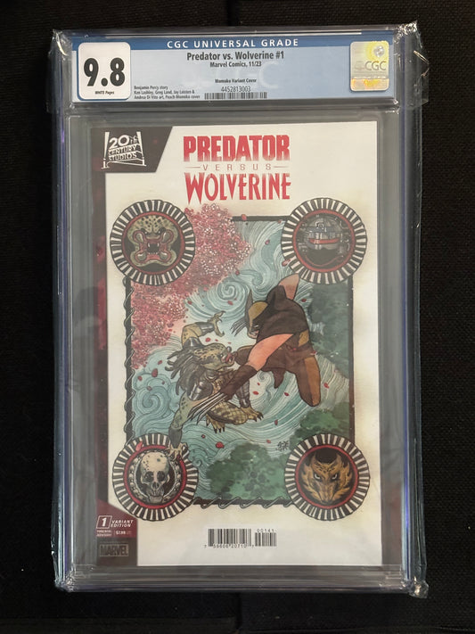 Predator vs. Wolverine #1 (2023 Marvel) CGC 9.8 | Peach Momoko Variant | First Issue | Marvel Crossover