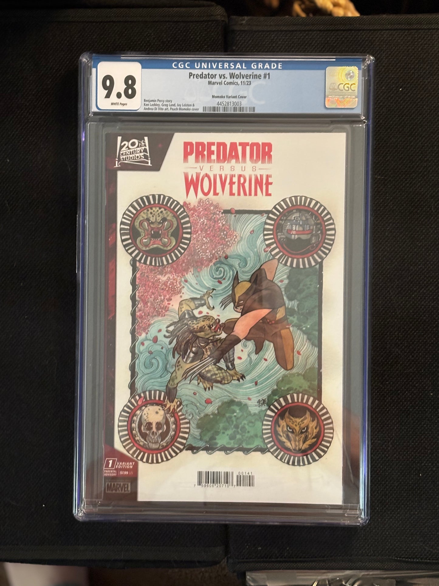 Predator vs. Wolverine #1 (2023 Marvel) CGC 9.8 | Peach Momoko Variant | First Issue | Marvel Crossover
