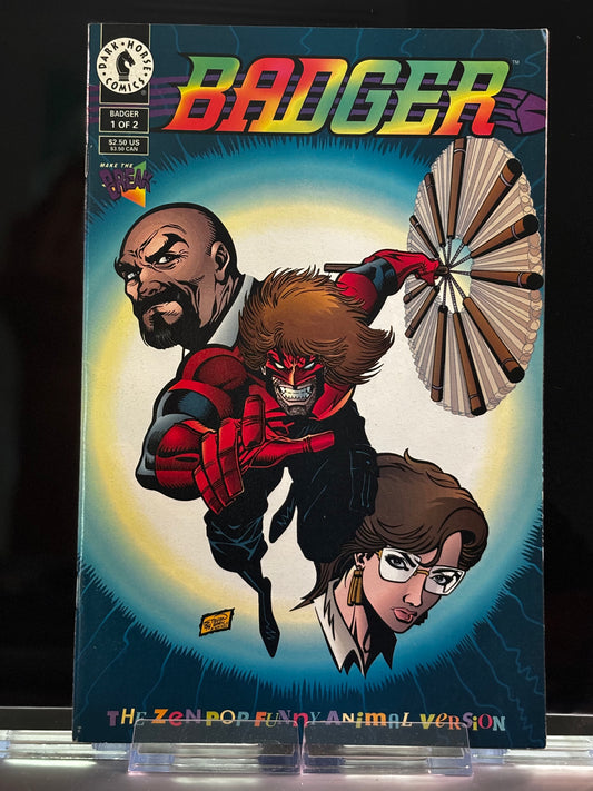 Badger: Zen Pop Funny-Animal Version #1 & 2 (1994 Dark Horse Comics) – Mike Baron – Complete 2-Issue Parody Set