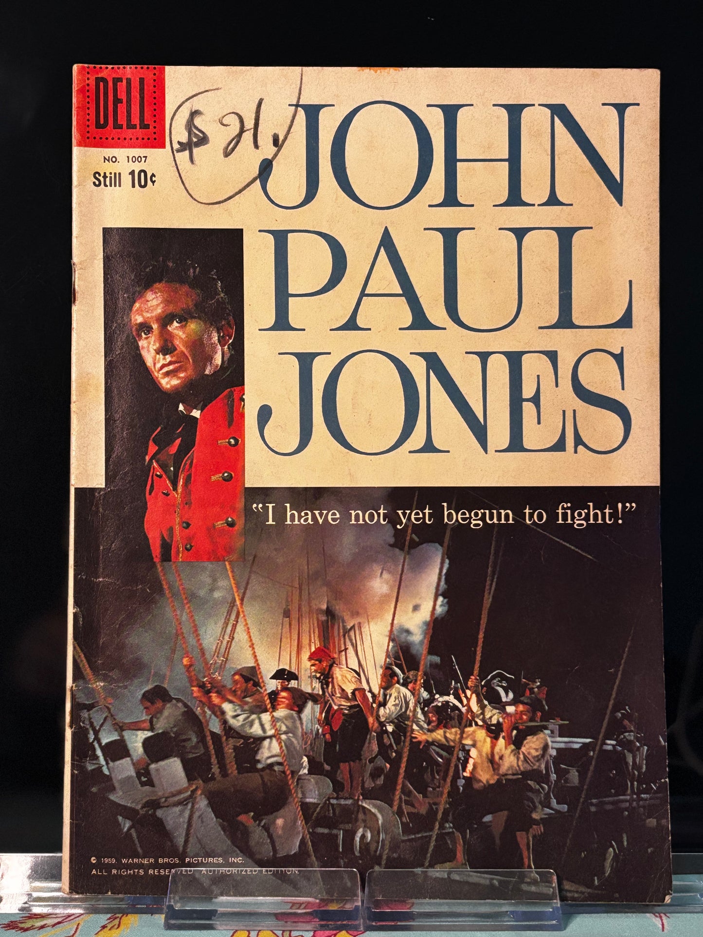 Four Color #1007 – John Paul Jones (1959 Dell Comics) – VG/FN – Historical Biography One-Shot