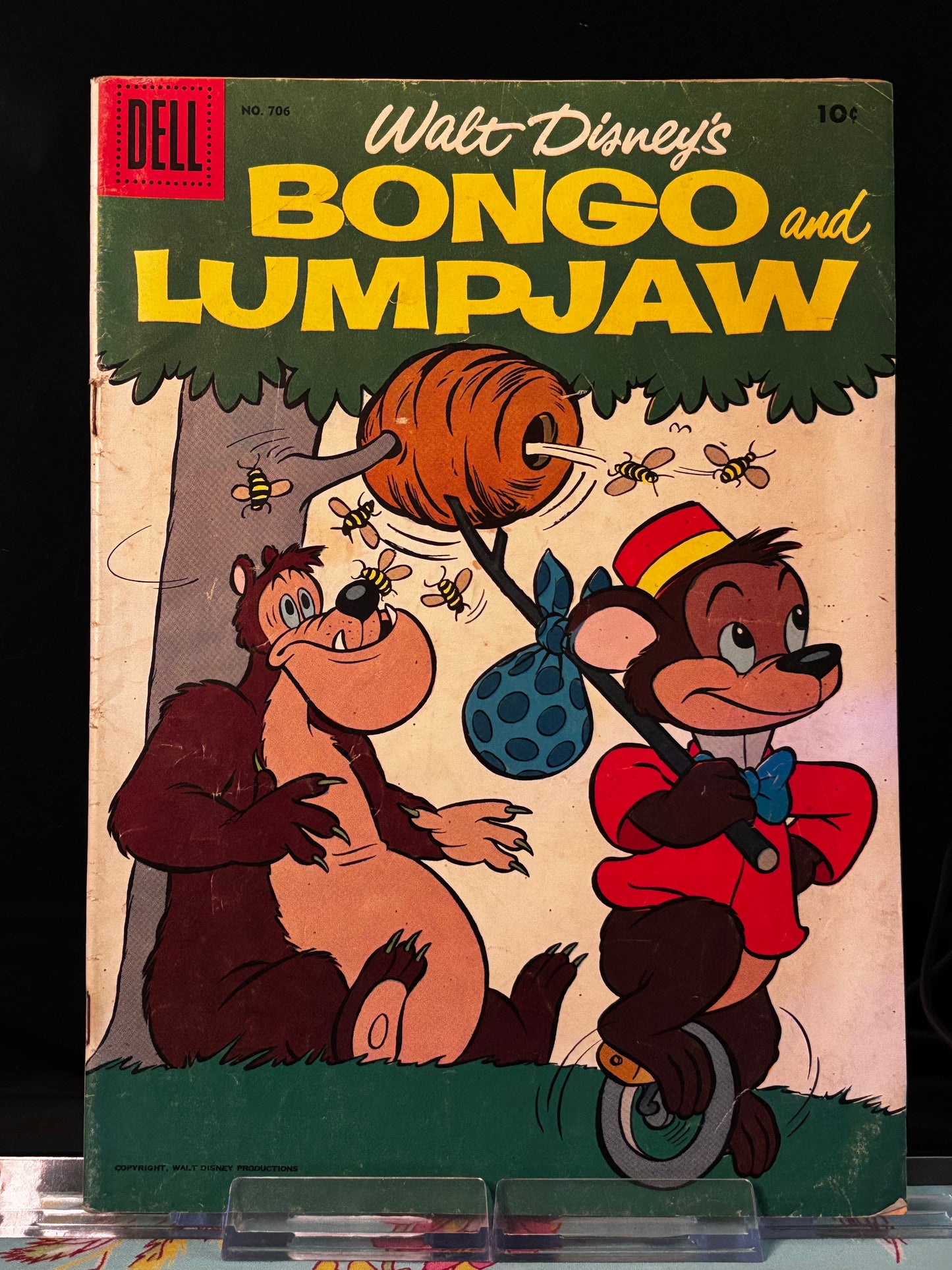 Four Color #706 – Walt Disney’s Bongo and Lumpjaw (1956 Dell Comics) – VG+ – Classic Golden Age Disney Comic