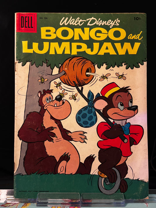Four Color #706 – Walt Disney’s Bongo and Lumpjaw (1956 Dell Comics) – VG+ – Classic Golden Age Disney Comic