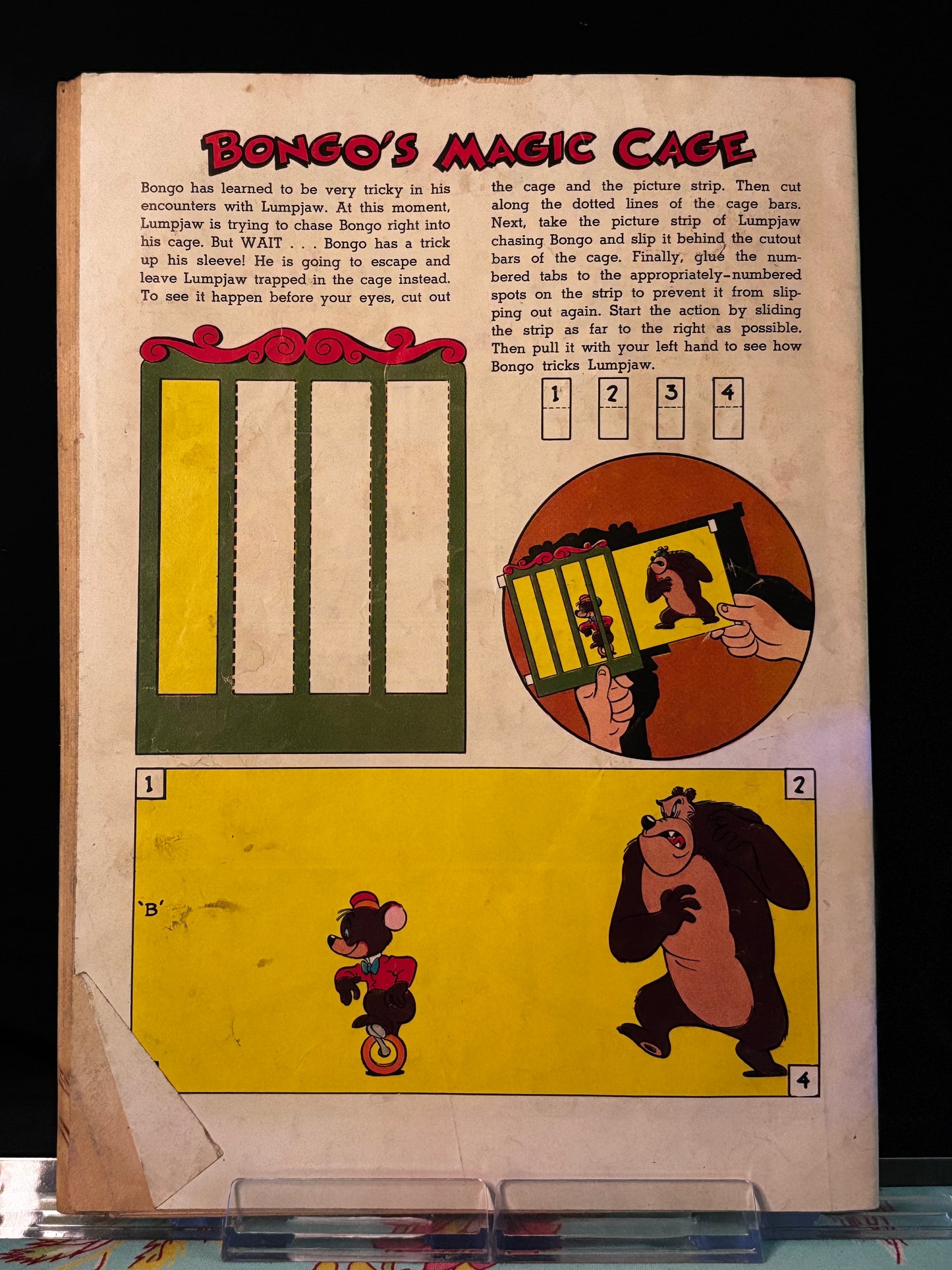 Four Color #706 – Walt Disney’s Bongo and Lumpjaw (1956 Dell Comics) – VG+ – Classic Golden Age Disney Comic