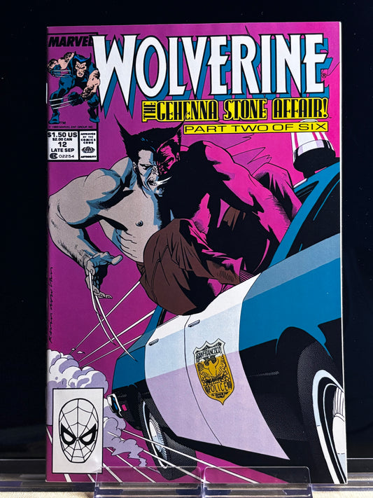 Wolverine #12 (1989 Marvel Comics) – NM – Claremont/Buscema Solo Series Classic