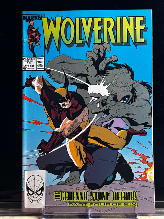 Wolverine #14 (1989 Marvel Comics) – NM – Madripoor Noir Continues in Claremont’s Iconic Solo Run