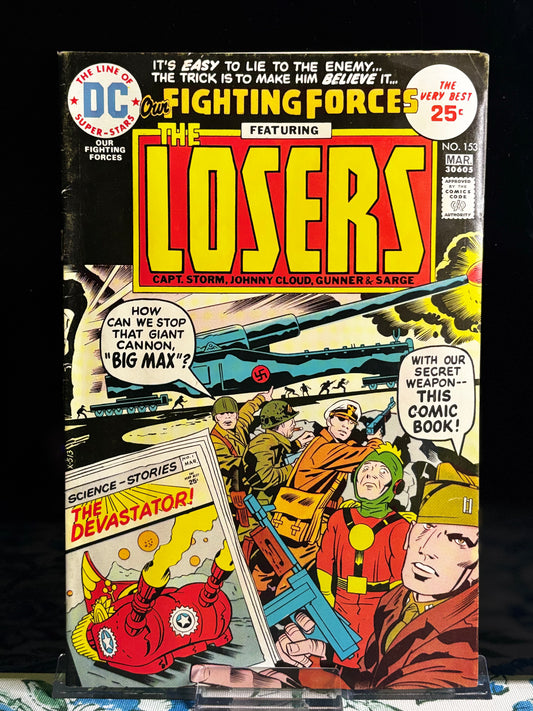 Our Fighting Forces #153 (1975 DC Comics) – VF – The Losers in Bronze Age War Action