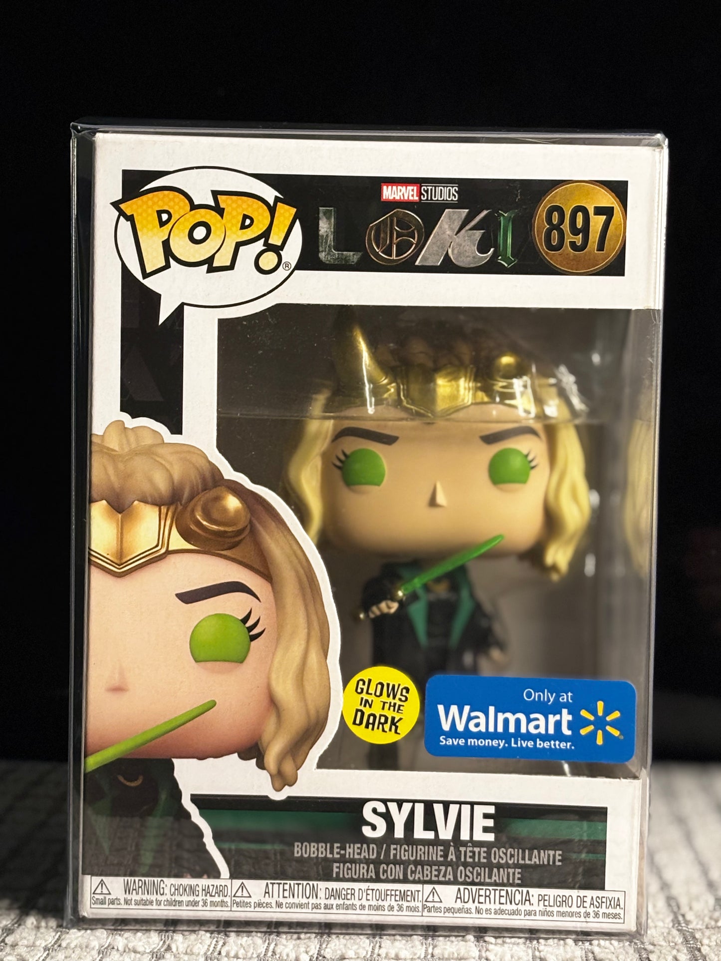 Funko Pop! Marvel: Sylvie #897 โ Walmart Exclusive Glow-in-the-Dark Variant