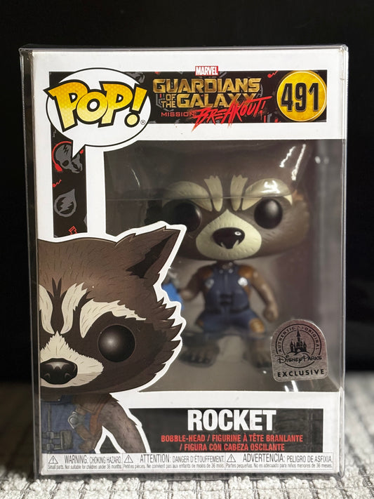 Funko Pop! Marvel: Rocket Raccoon #491 – Guardians Mission: Breakout! Disney Parks Exclusive