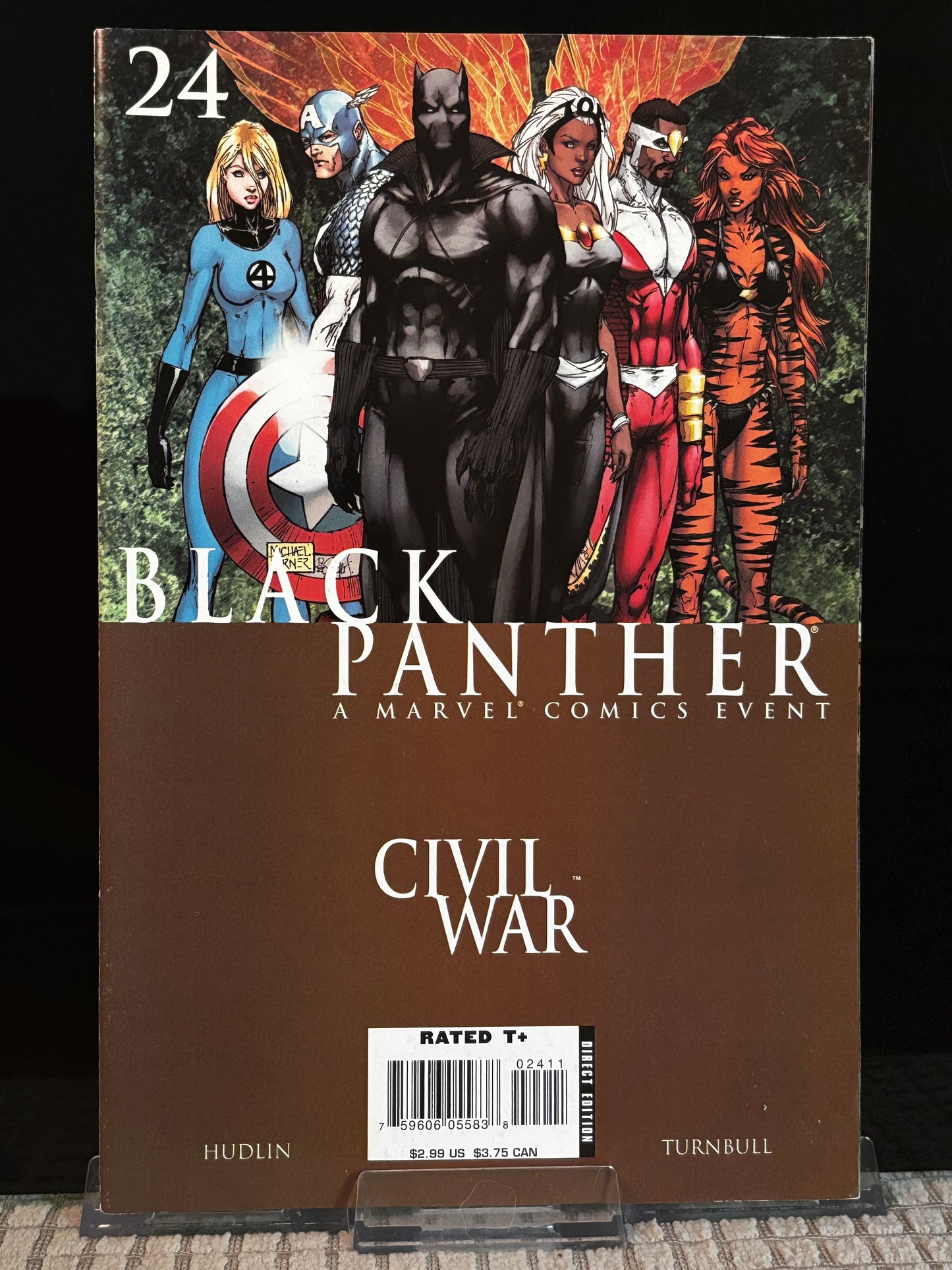 Black Panther #21B, 24, 27–29, 33 (2005 Marvel) VF/NM Civil War Tie-Ins Storm T’Challa Lot