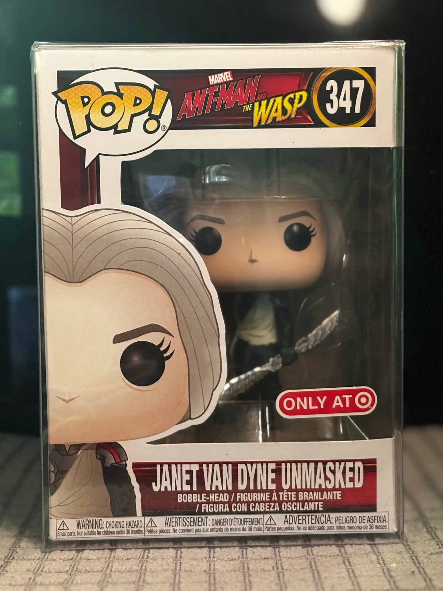 Funko Pop Marvel Janet Van Dyne #347 (Unmasked) – Vinyl Figure IN BOX – Ant-Man and the Wasp MCU Exclusive