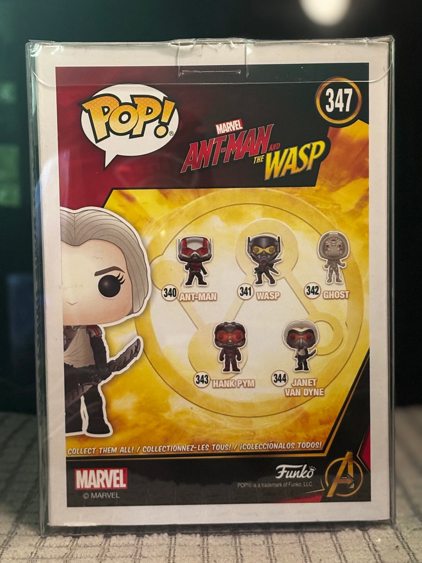 Funko Pop Marvel Janet Van Dyne #347 (Unmasked) – Vinyl Figure IN BOX – Ant-Man and the Wasp MCU Exclusive