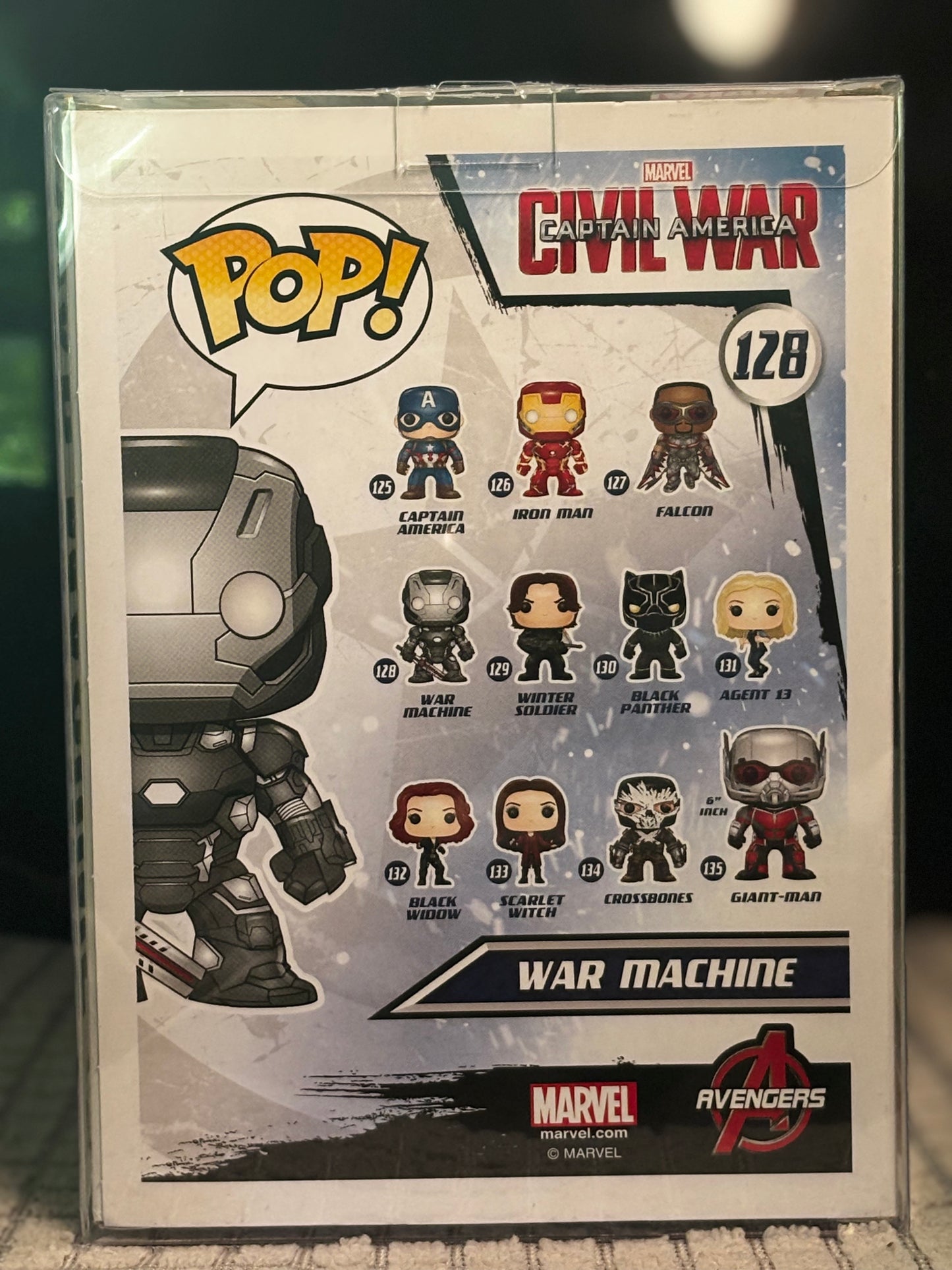 Funko Pop Marvel War Machine #128 – Vinyl Figure IN BOX – Civil War MCU Avengers Armor Suit