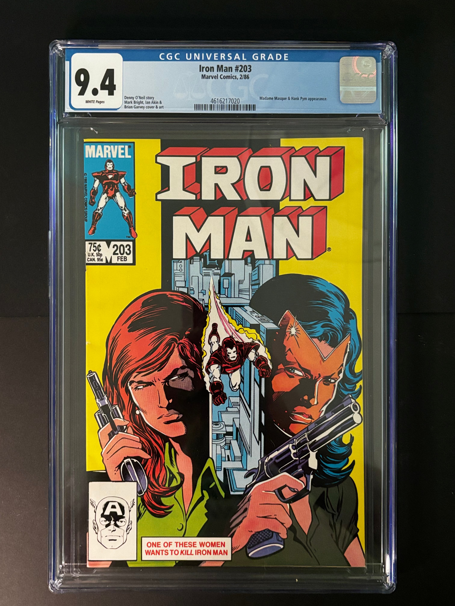Iron Man #206 CGC 9.4 | Marvel 1986 | Tony Stark vs. Firepower Prelude | Armor Wars Era Begins!