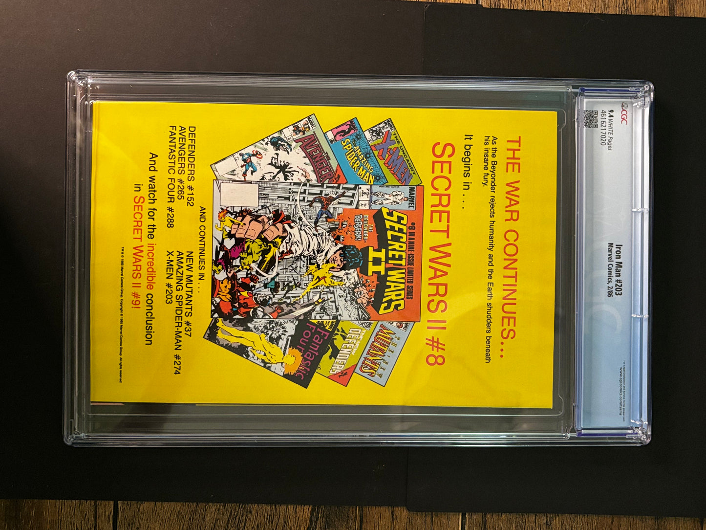 Iron Man #206 CGC 9.4 | Marvel 1986 | Tony Stark vs. Firepower Prelude | Armor Wars Era Begins!
