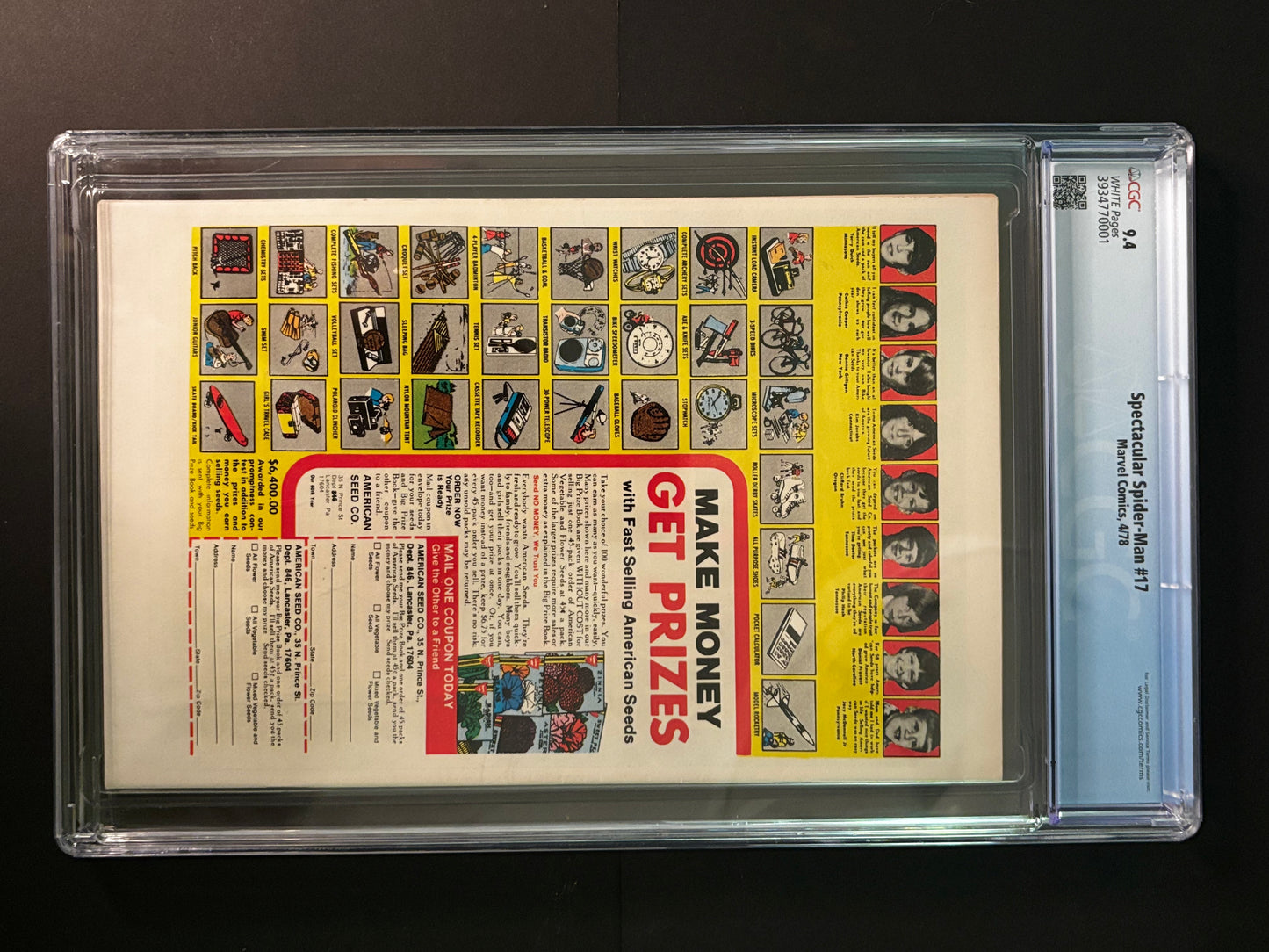 Spectacular Spider-Man #17 CGC 9.4 | Marvel 1978 | Spider-Man & Angel vs Rampage | Iceman Twist!