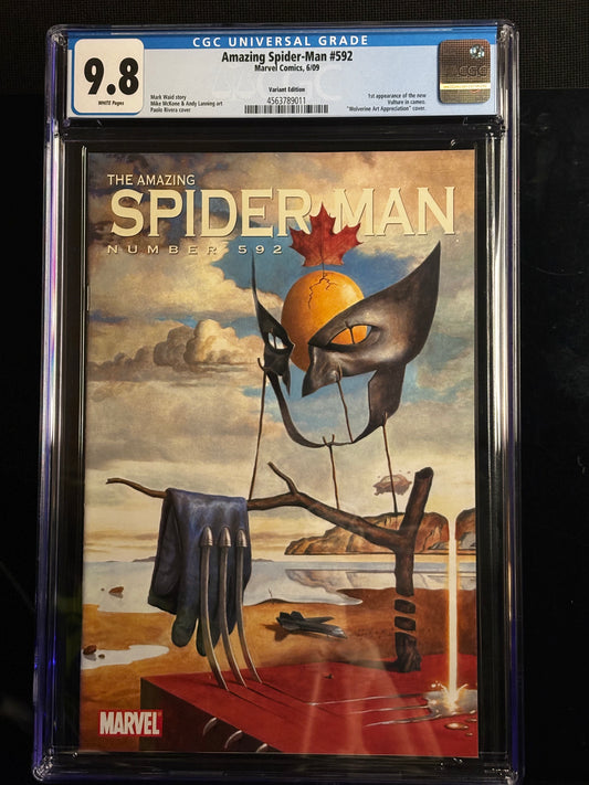 The Amazing Spider-Man #592 Wolverine Variant (2009 Marvel) CGC 9.8 | Mark Waid Story | NM/M