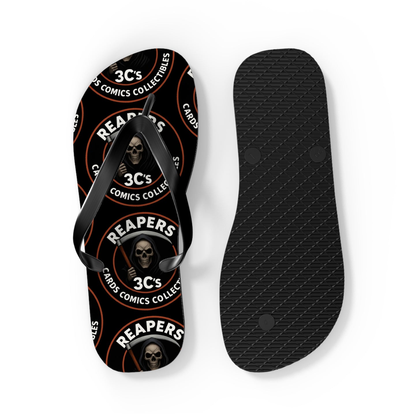 Reapers 3C’s Flip-Flops – OG Grim Reaper Logo Sandals | Veteran Owned