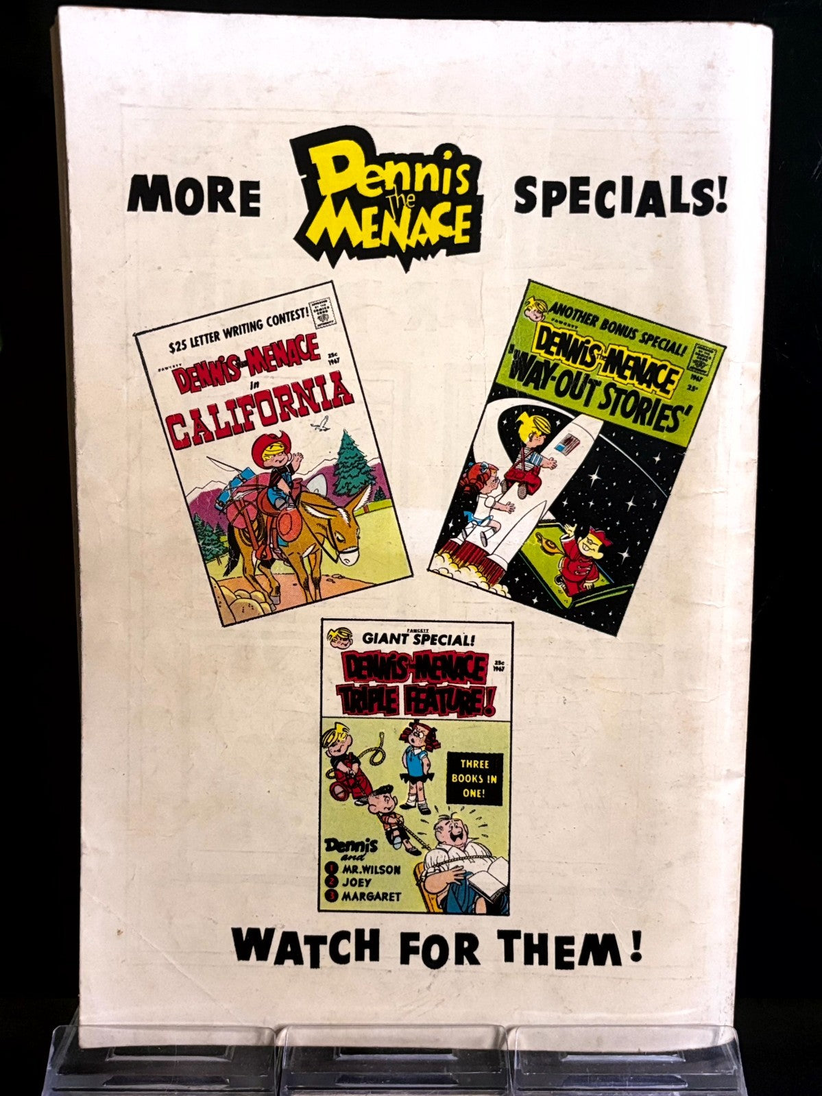 Dennis the Menace Giant Comics Lot #39 46 47 49 50 65 G/VG 1960s Fawcett Key