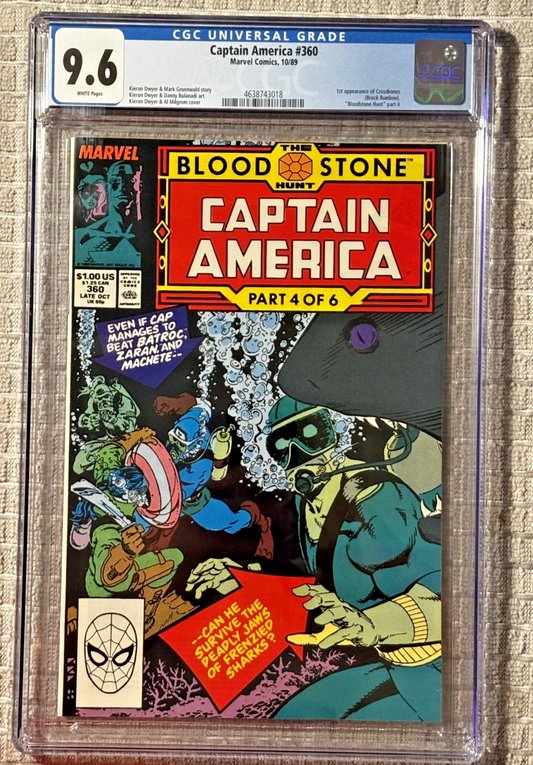 Captain America #360 (1989 Marvel) CGC 9.6 | Bloodstone Hunt Part 4 of 6