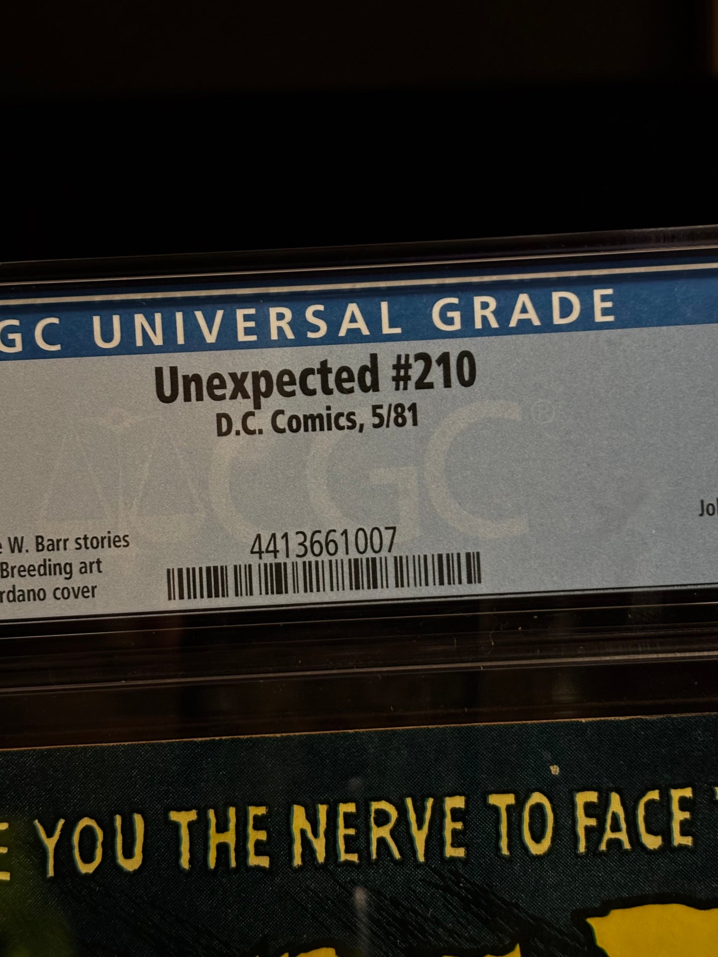 The Unexpected #210 (1981 DC) CGC 9.4 | Bronze Age Horror Anthology | High Grade